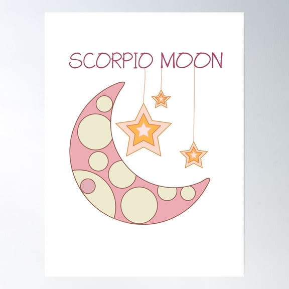 Scorpio Moon Poster Wall Art, Modern Wall Decor, 24x36 UNFRAMED