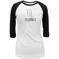 thumbnail image 1 of Scorpio Passionate Juniors 3/4 Sleeve Raglan T Shirt White-Black LG, 1 of 1