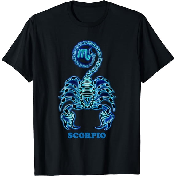 Scorpio Personality Astrology Zodiac Sign Horoscope Design T-Shirt Black Large