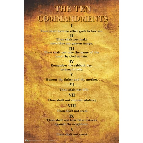 Scorpio Posters The Ten Commandments 24" x 36" Poster