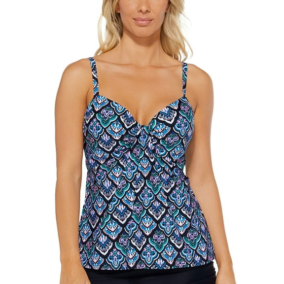 Island Escape Scorpio Printed Adjustable Sweetheart Underwire Tankini Ibiza Nights Multi 8