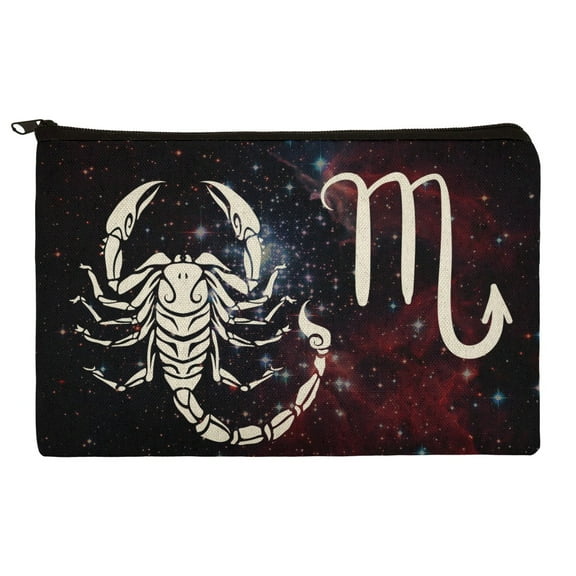 Scorpio Scorpion Zodiac Sign Horoscope in Space Makeup Cosmetic Bag Organizer Pouch