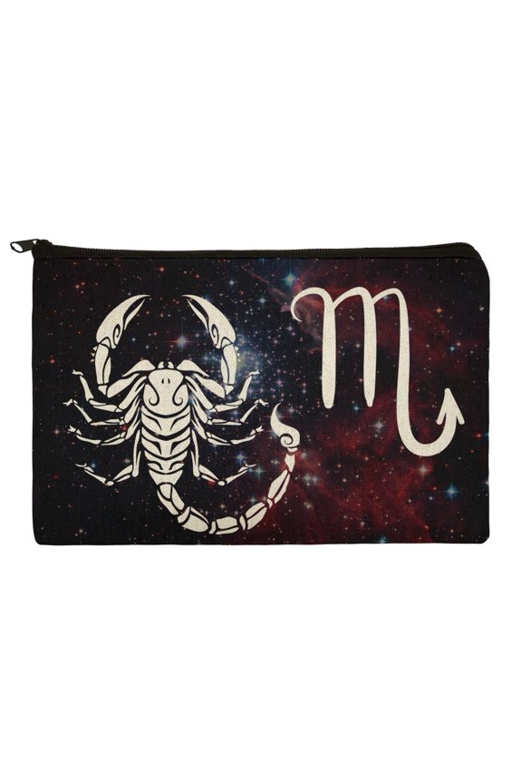 Scorpio Scorpion Zodiac Sign Horoscope in Space Makeup Cosmetic Bag Organizer Pouch