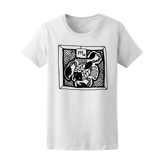 Scorpio Sketch T-Shirt Women -Image by Shutterstock, Female XX-Large