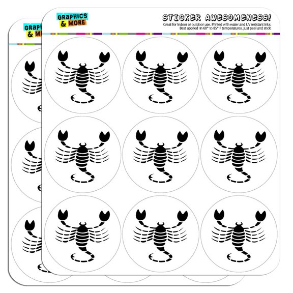 Scorpio The Scorpion Zodiac Horoscope 2" Scrapbooking Crafting Stickers
