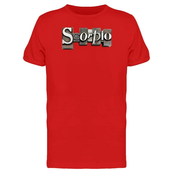 Scorpio Vintage Letterpress T-Shirt Men -Image by Shutterstock, Male 3X-Large