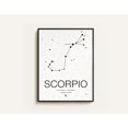 Simple Post Es Scorpio White Poster, Zodiac Minimalist Stylish Astrology, Creative ...