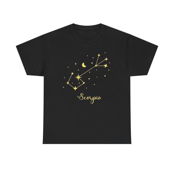 Scorpio Zodiac Constellation Unisex Heavy Cotton Tee