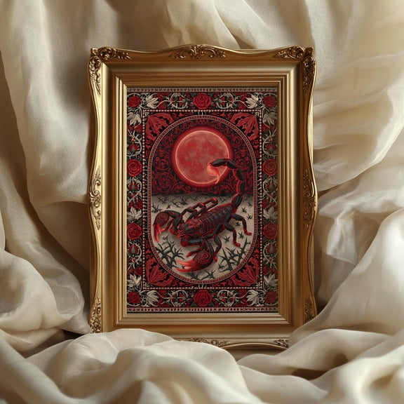 Scorpio Zodiac Gothic Scorpion Tapestry Style Decor Wall Art