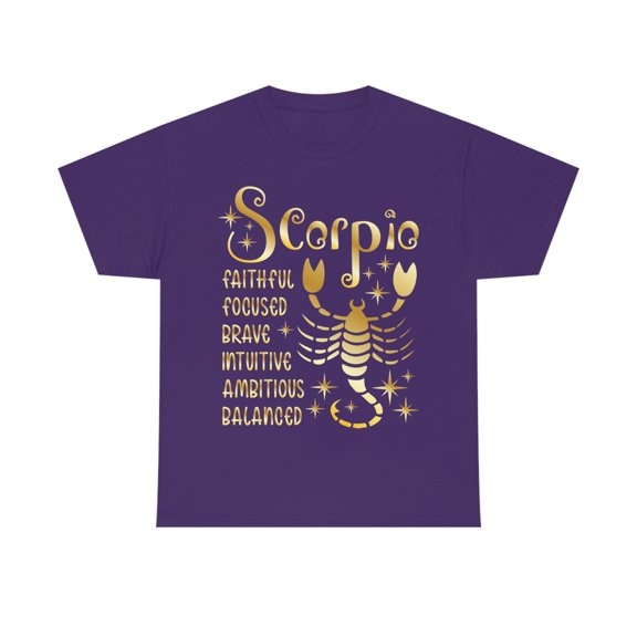 Scorpio Zodiac Heavy Cotton Tee