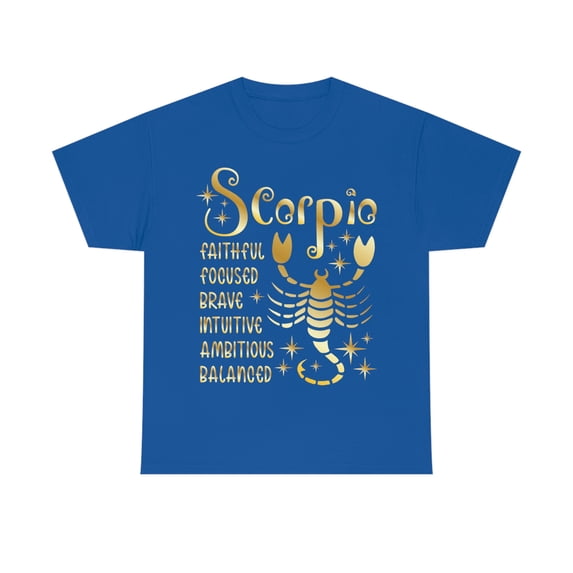 Scorpio Zodiac Heavy Cotton Tee