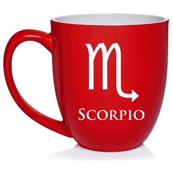 Scorpio Zodiac Horoscope Ceramic Coffee Mug Tea Cup Gift (16oz Red)