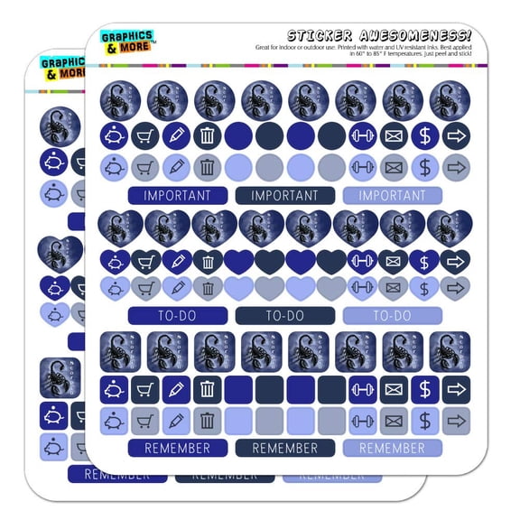 Scorpio Zodiac Horoscope Planner Calendar Scrapbooking Crafting Sticker Set