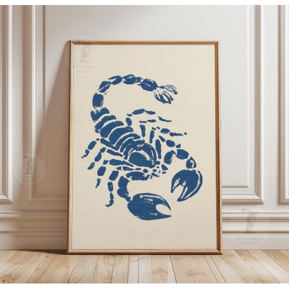 Scorpio Zodiac Poster Minimal Scorpion Wall Art Astrology Decor Art, Unframed Poster