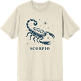 thumbnail image 1 of Scorpio Zodiac Sign Adult Natural Crew Neck Short Sleeve Tee-Medium, 1 of 2