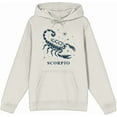 thumbnail image 1 of Scorpio Zodiac Sign Adult Sand Long Sleeve Hoodie-Medium, 1 of 3