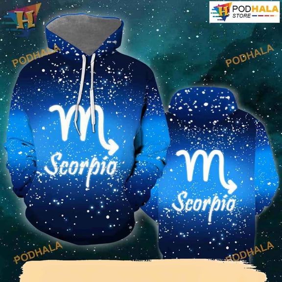 Scorpio Zodiac Sign All Over Printed 3D Hoodie T-Shirt