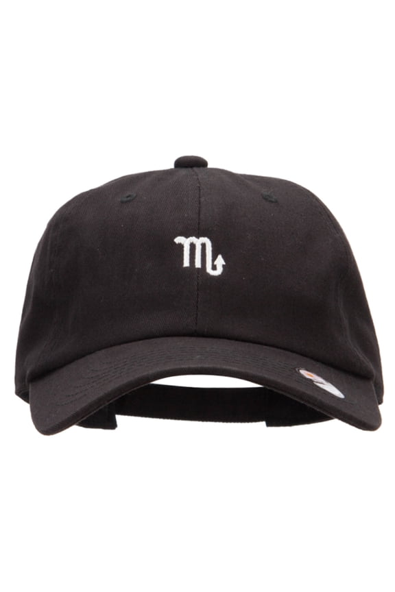 Scorpio Zodiac Sign Embroidered Unstructured Cap - Black OSFM
