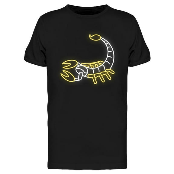 Scorpio Zodiac Sign Neon Design T-Shirt Men -Image by Shutterstock, Male Small