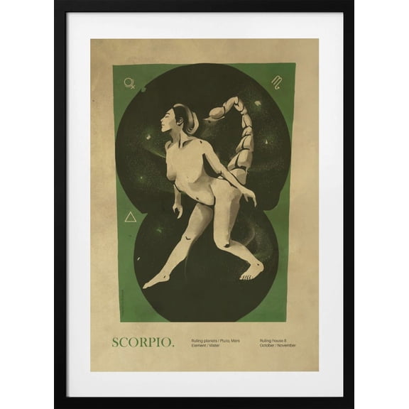 Scorpio print Framed Art Modern Wall Decor