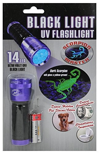 scorpion master 28 led uv black light flashlight 32LED Ultra Violet (UV) This flashlight is great for finding pet stains Buy From Radioshack online in