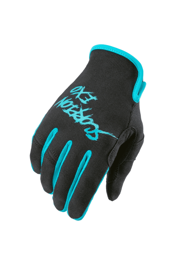 Scorpion Air-Stretch Grind Mens Textile Motorcycle Gloves Black/Teal XL