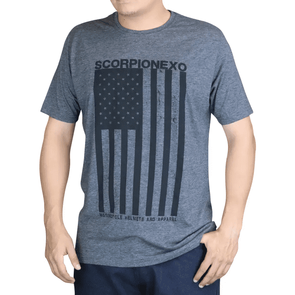 Scorpion American Mens Short Sleeve T-Shirt Charcoal XL