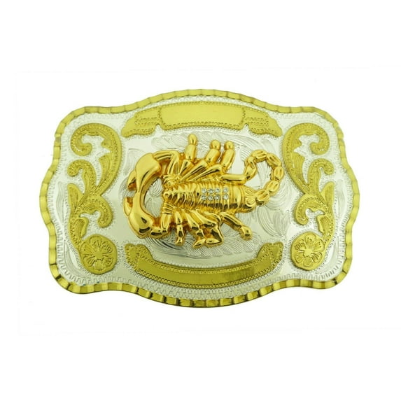 Scorpion Belt Buckle Gold Silver Metal Rodeo Texas Style Western Big Large New
