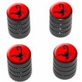 thumbnail image 1 of Scorpion Black on Red Tire Rim Wheel Aluminum Valve Stem Caps, Multiple Colors, 1 of 1