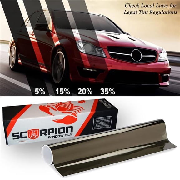 Scorpion CS20B36 Window Tint Carbon Series Dual-Ply 20 Percent Roll - 36 in. x 100 ft.