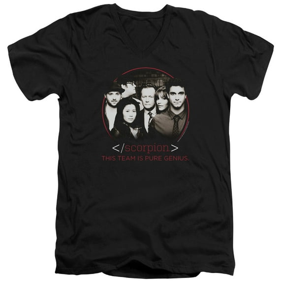 Scorpion Cast Adult V-Neck 30/1 T-Shirt Black