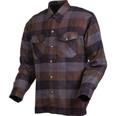 Scorpion Covert Moto Mens Long Sleeve Button Flannel Shirt Black/Brown/Gray XXL