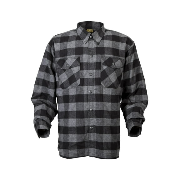 Scorpion Covert Moto Mens Long Sleeve Button Flannel Shirt Black/Grey 3XL