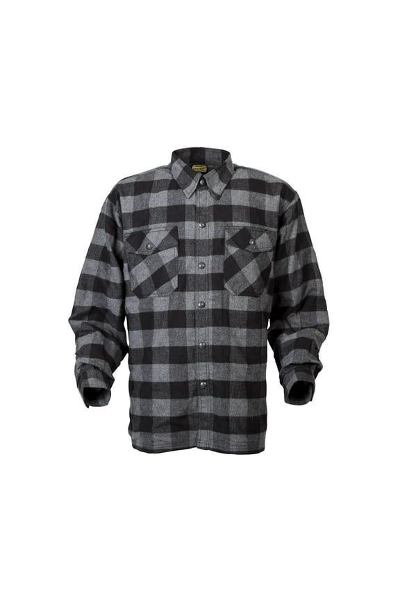 Scorpion Covert Moto Mens Long Sleeve Button Flannel Shirt Black/Grey 3XL
