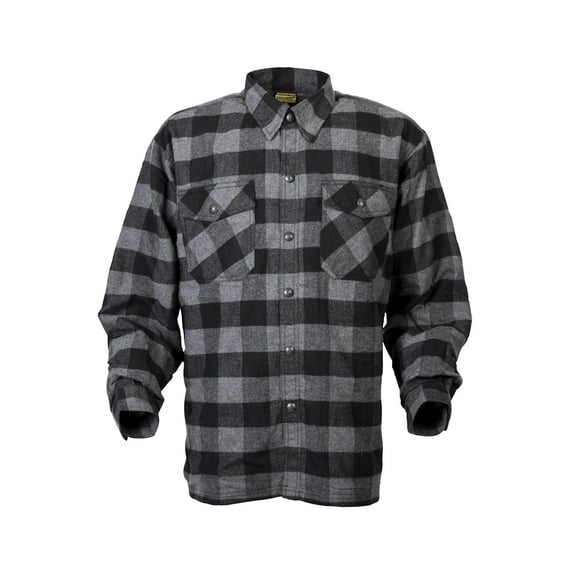 Scorpion Covert Moto Mens Long Sleeve Button Flannel Shirt Black/Grey LG