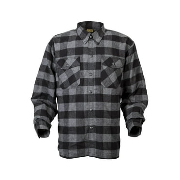 Scorpion Covert Moto Mens Long Sleeve Button Flannel Shirt Black/Grey SM