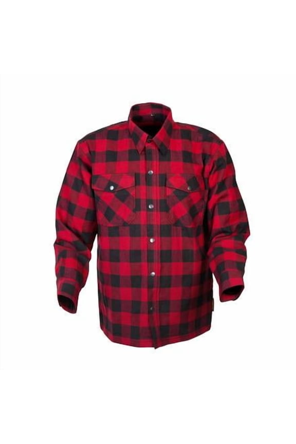 Scorpion Covert Moto Mens Long Sleeve Button Flannel Shirt Red/Black SM