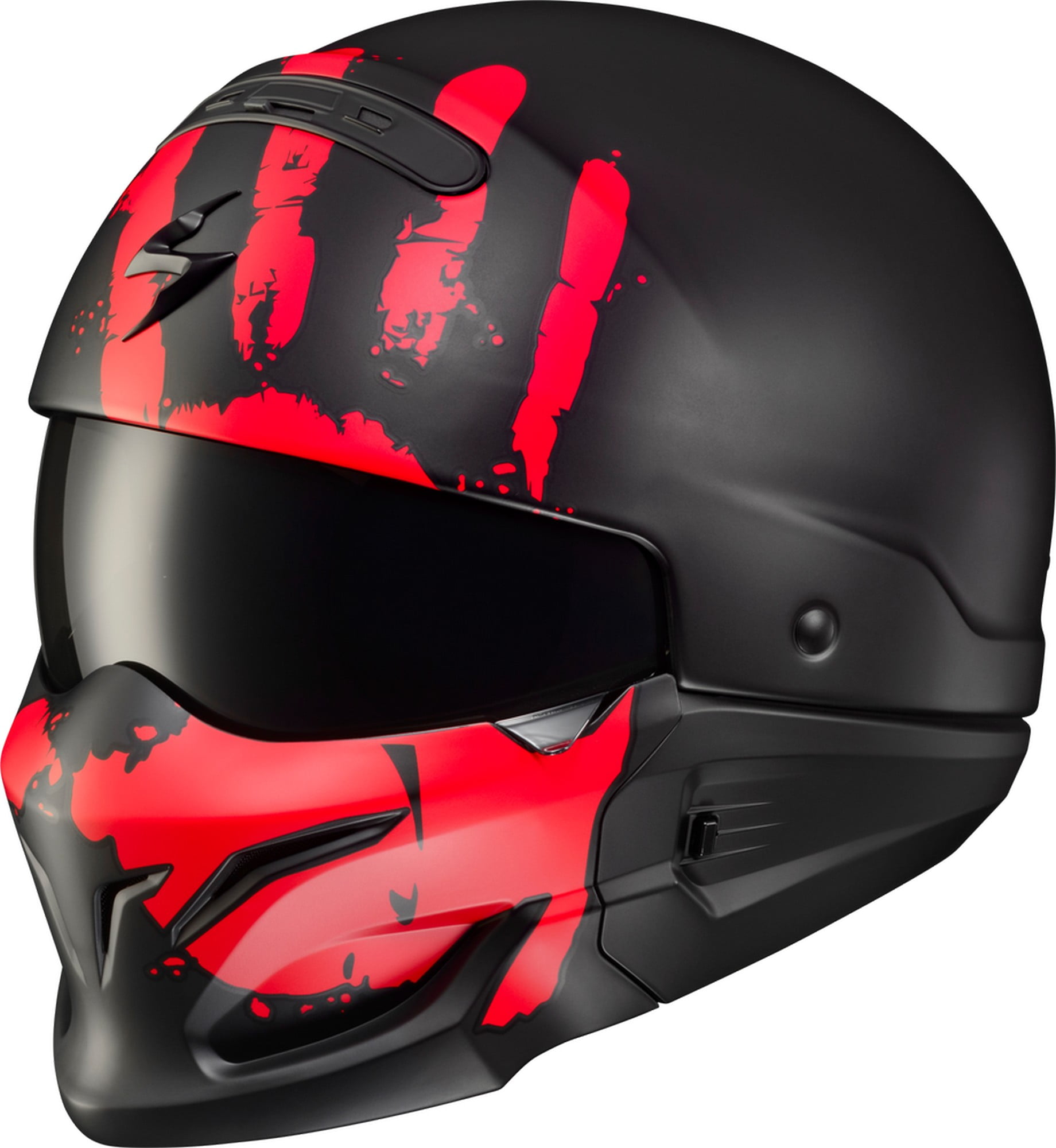Scorpion Covert Uruk 3 in 1 Motorcycle Helmet Matte Red XXL