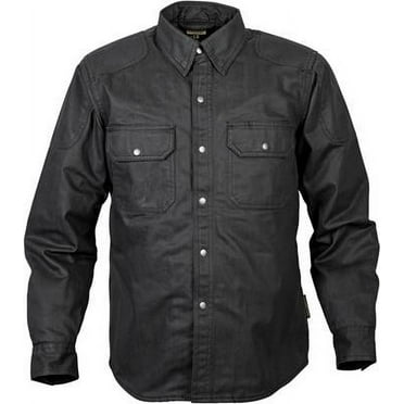 Scorpion Covert Wax Mens Button Up Long Sleeve Riding Shirt Black SM