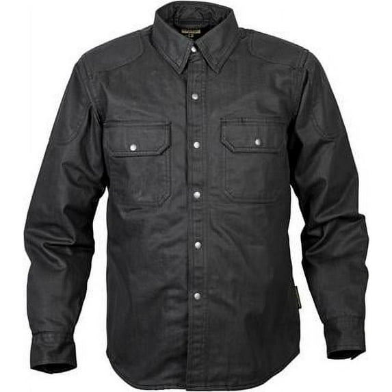Scorpion Covert Wax Mens Button Up Long Sleeve Riding Shirt Black SM