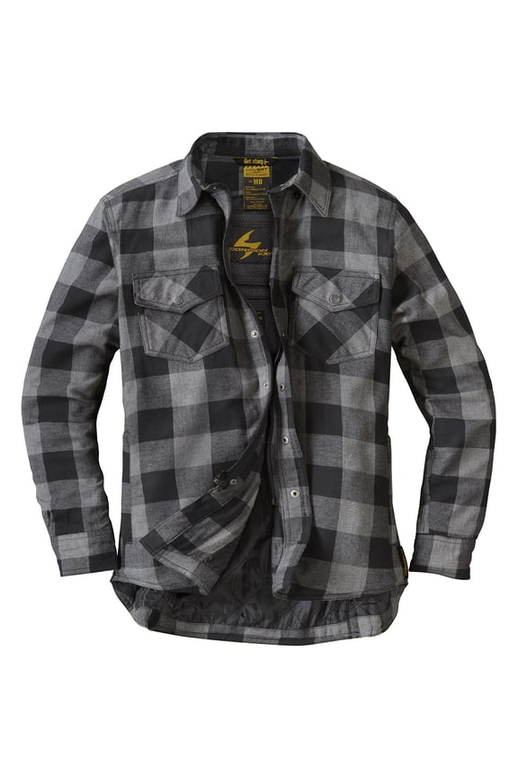 Scorpion Covert Womens Button Up Long Sleeve Flanel Shirt Black/Gray LG