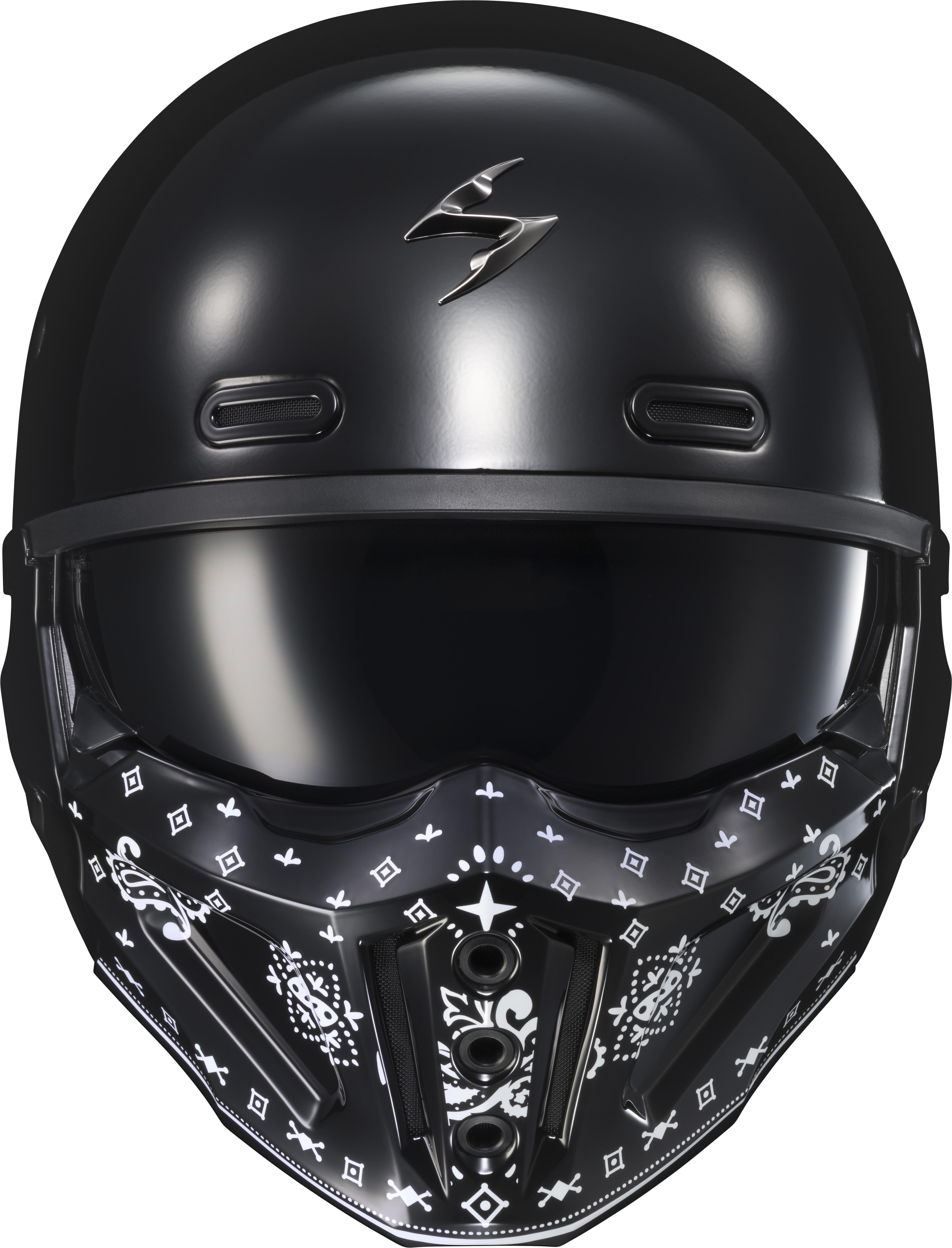 Scorpion Covert X Bandana Helmet Replacement Facemask Gloss Black