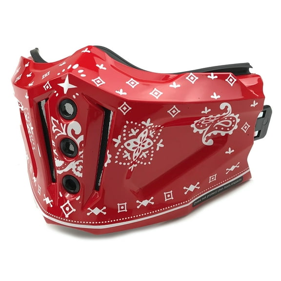 Scorpion Covert X Bandana Helmet Replacement Facemask Gloss Red