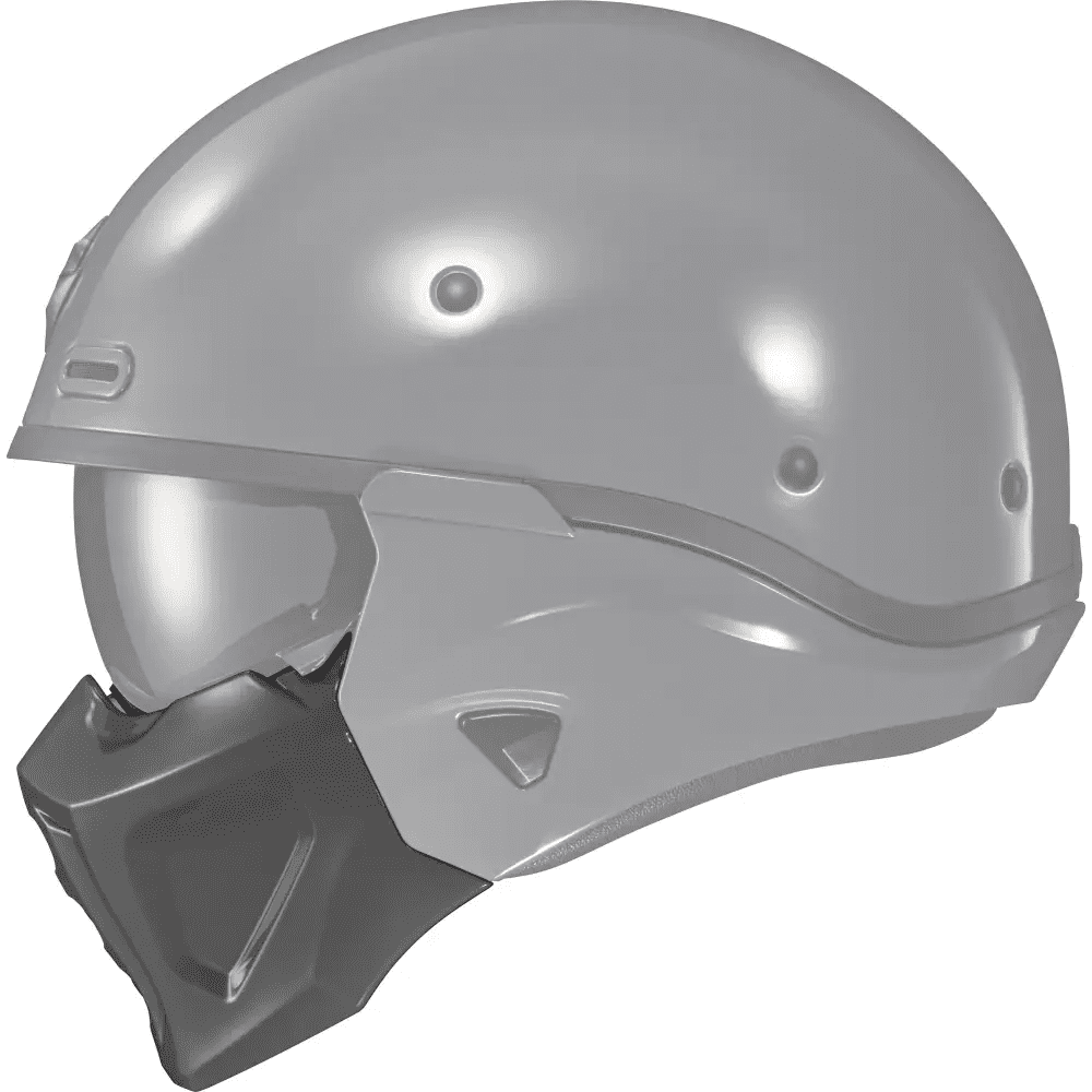 Scorpion Covert X Helmet Replacement Face Mask Cement Gray