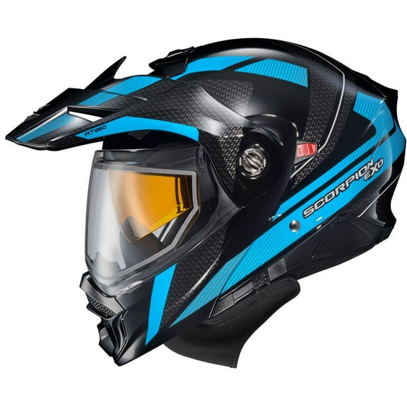 Scorpion EXO-AT960 Hicks Modular Snow Helmet w/Dual Pane Shield Light Blue MD
