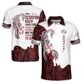 thumbnail image 1 of Scorpion Guy Red Pattern Have 3 Sides Men's Polo Shirt S-5XL, 1 of 5