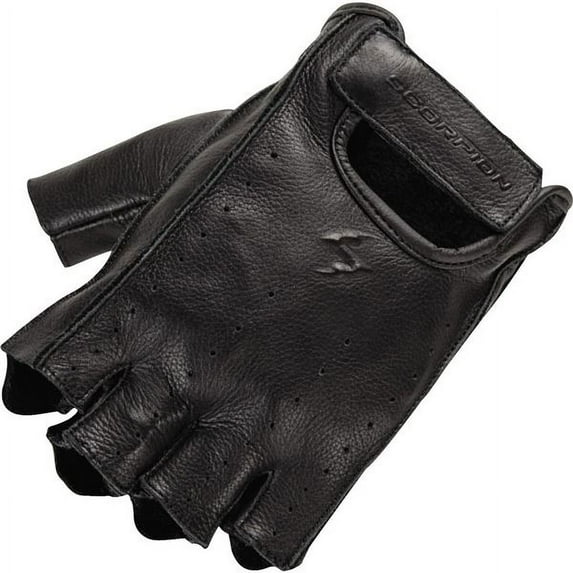 Scorpion Half Cut Mens Leather Motorcycle Gloves Black 3XL