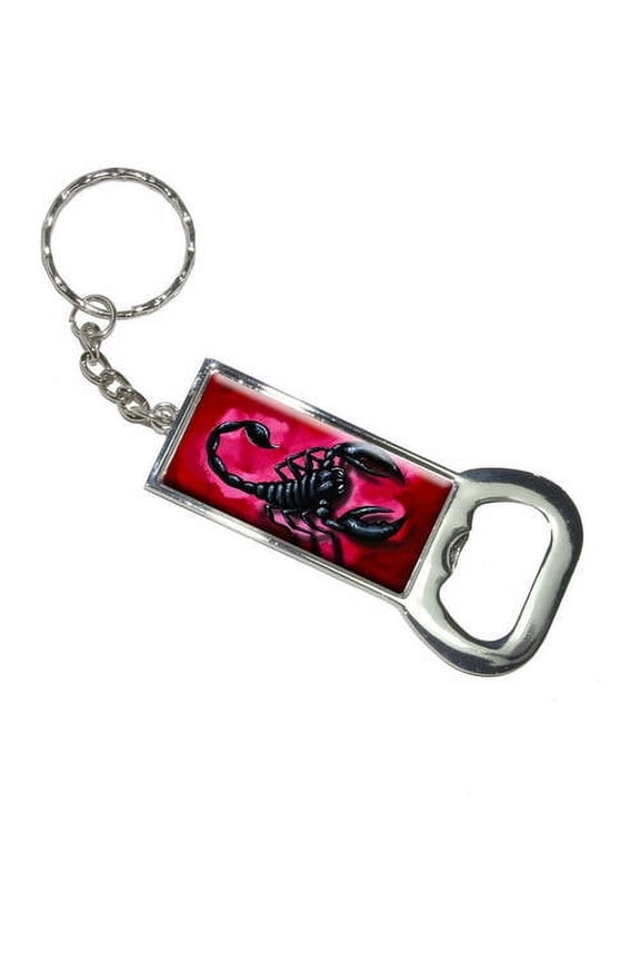 Scorpion Insect Bug Red Keychain Bottle Bottlecap Opener