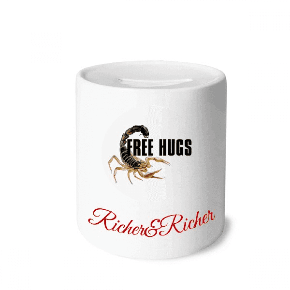 Scorpion Insect Pincers Attack Rich and Rich Bank Saving Box Coin
