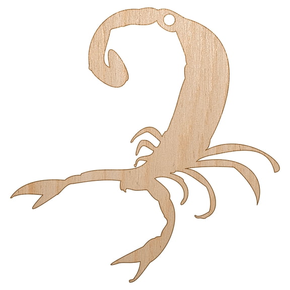 Scorpion Insect Solid Wood Holiday Christmas Tree Ornament Unfinished DIY Pre-Drilled Craft